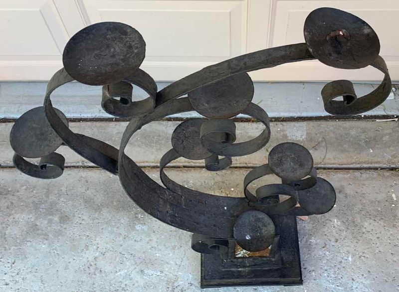 Photo 1 of 2 CANDLEABRA CANDLE HOLDERS BASE 12” X 9” X 41”H