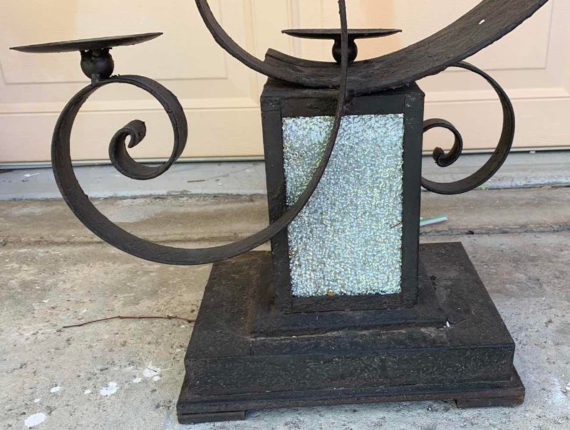 Photo 1 of 2 CANDLEABRA CANDLE HOLDERS BASE 12” X 9” X 41”H