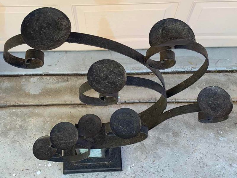 Photo 1 of 2 CANDLEABRA CANDLE HOLDERS BASE 12” X 9” X 41”H