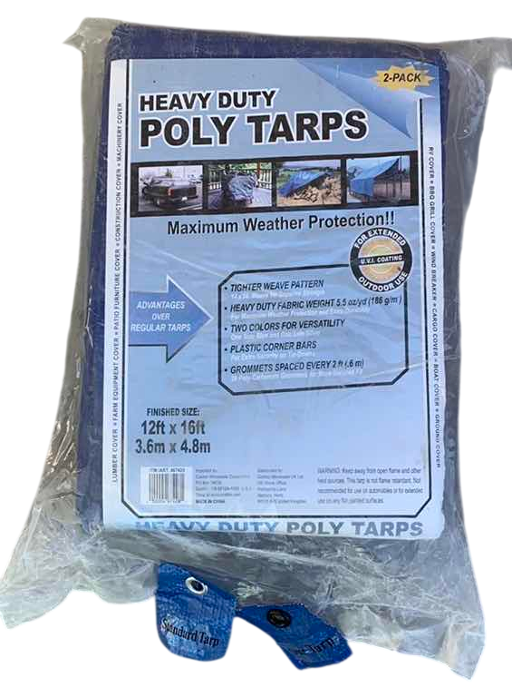 Photo 1 of 2-PACK HEAVY DUTY POLY TARPS