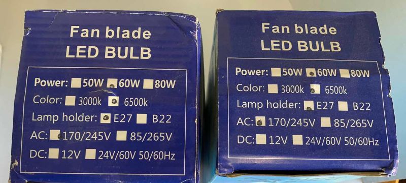 Photo 1 of GARAGE LIGHTS & FAN BLADE LIGHT BULBS