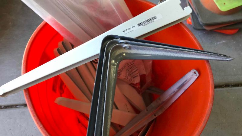 Photo 1 of CONTAINER OF ASSORTED SHELF BRACKETS
