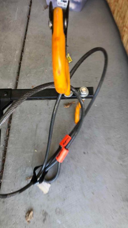Photo 1 of DUAL BICYCLE RACK AND SECURITY CABLES
