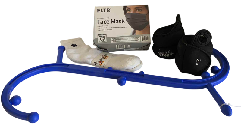 Photo 1 of BACK MASSAGER, DISNEY SOCKS, DISPOSABLE MASKS & ANKLE WEIGHTS
