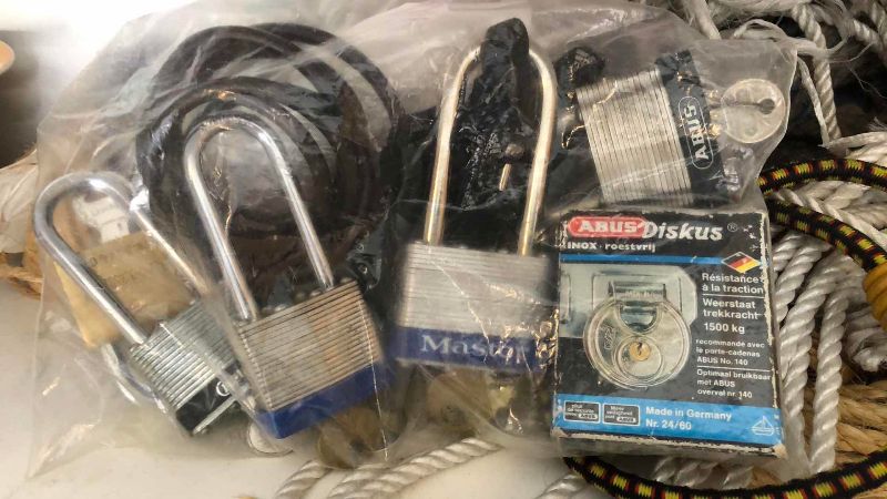 Photo 1 of MASTER LOCKS,ROPE, AND TWINE