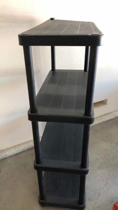 Photo 1 of PLASTIC SHELVING 34” X 16” H 55”