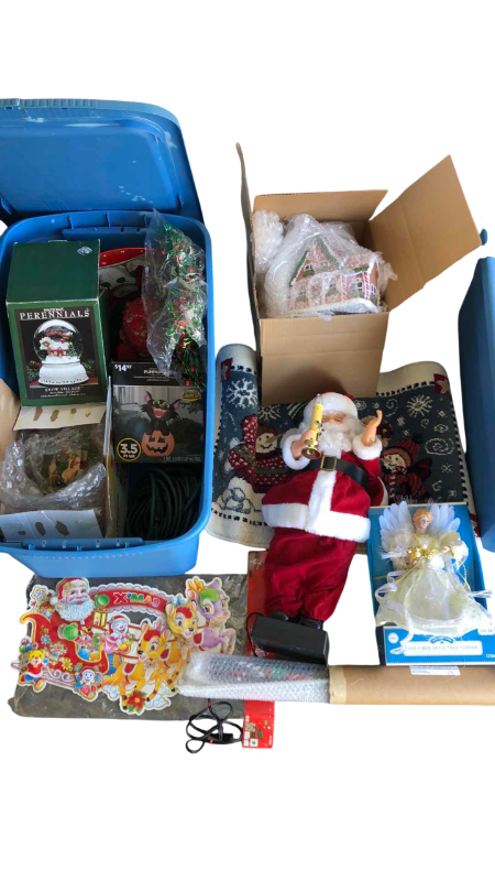 Photo 1 of TUB OF CHRISTMAS ITEMS