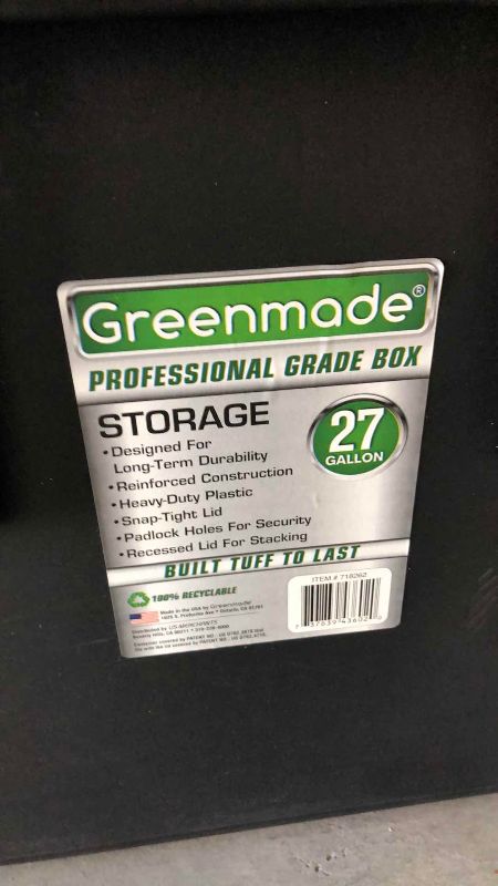 Photo 1 of GREENMADE PROFESSIONAL GRADE TOTE 27 GALLONS