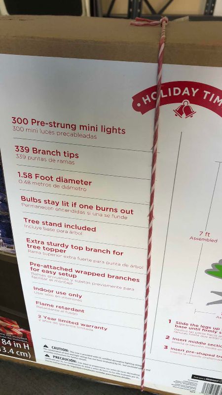 Photo 1 of SEVEN FOOT PRE-LIT SHELTON CASHMERE FIR WITH LIGHTS