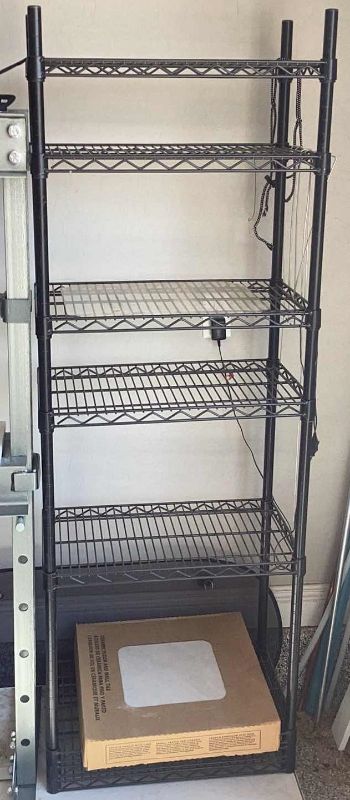 Photo 1 of METAL SHELVING UNIT 24” X 70” BOX NOT INCLUDED