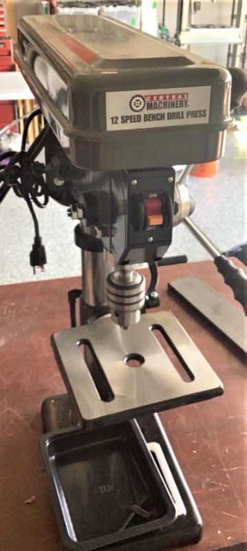 Photo 1 of CENTRAL MACHINERY 12 SPEED BENCH DRILL PRESS