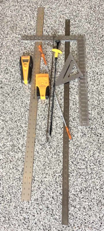 Photo 1 of METAL MEASURING RULERS, STUD FINDERS, AND ITEM PICKER UPPERS