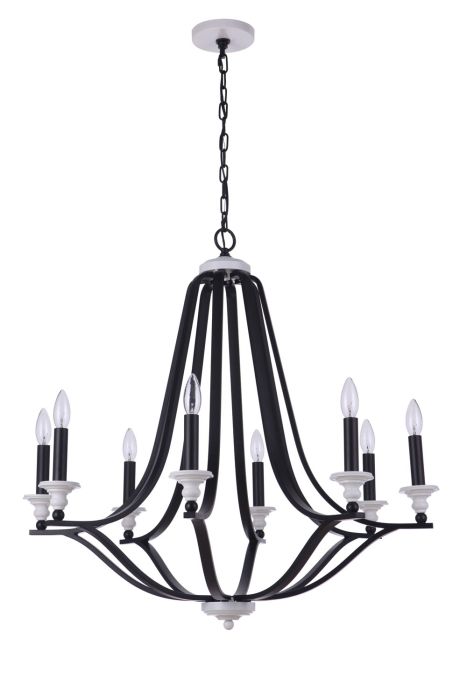 Photo 1 of CRAFTMADE ESME 8 LIGHT CHANDELIER MODEL 57628-FBMWW