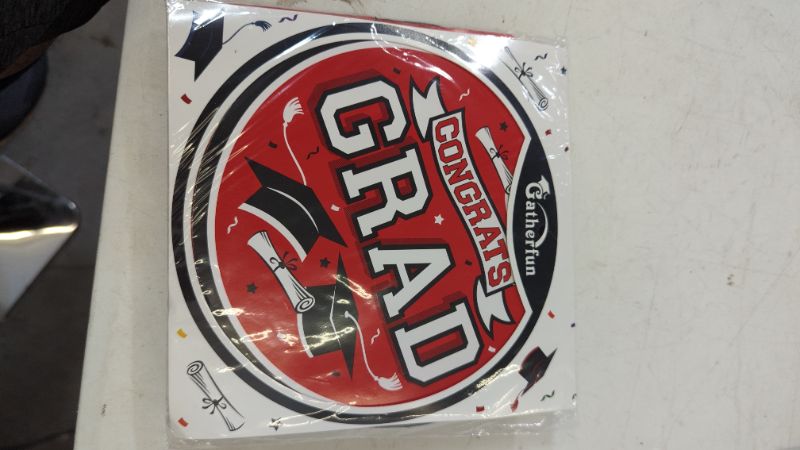 Photo 1 of 31 Pieces Graduation Party Supplies, 2023 Graduation Hanging Swirl Congrats Grad and Graduation Party Decorations(red, Black)