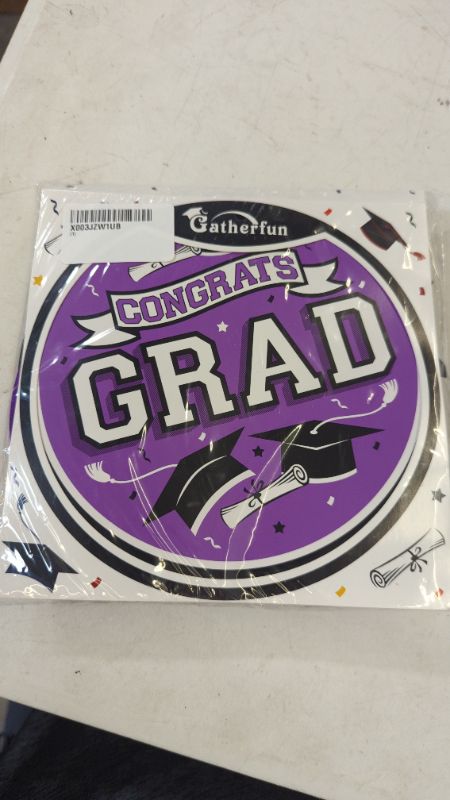 Photo 2 of 31 Pieces Graduation Decorations Class of 2023, Graduation Hanging Swirl Congrats Grad and Graduation Party Decorations(Purple, Black)