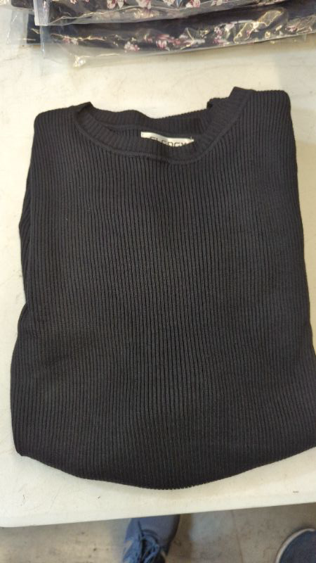 Photo 1 of Women's Long Sleeve Midi Bodycon Dresses Crewnenk Cutout Slim Fit Slit Midi Knit Sweater Dress Black Size Small