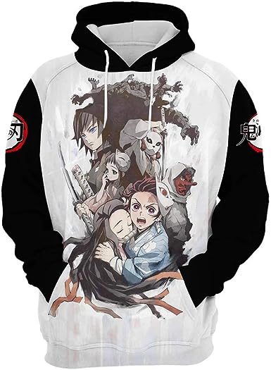 Photo 1 of Vivid Love Hoodies Kimetsu no Yaiba Cosplay Costume Hoodies, 3D Printed Pullover Sweatshirt/Jacket Size Small