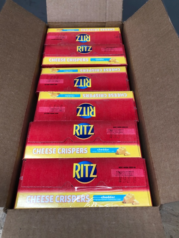 Photo 2 of *** EXP:27 MAY 2022 ****   ***NON-REFUNDABLE***   *** SOLD AS IS***
Ritz Crispers Cheddar Chips, Cheese, 6 Count (Pack of 1)
