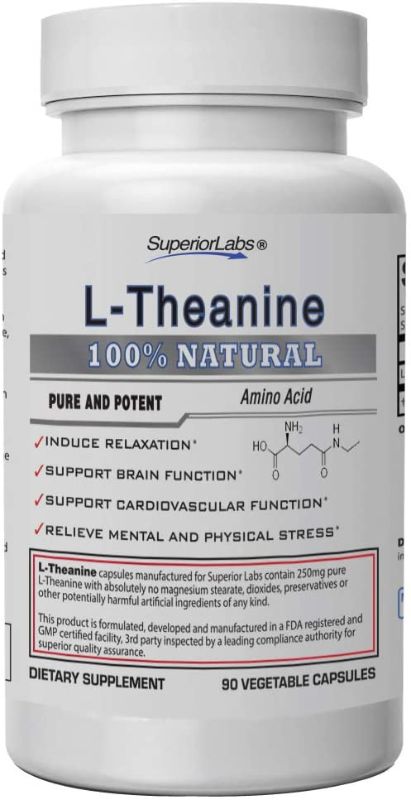 Photo 1 of ** EXP: 11/23 ***   *** NON-REFUNDABLE***   *** SOLD AS IS**
Superior Labs - Pure L-Theanine Non-GMO, No Additives - 250mg, 90 Vegetable Capsules - Powerful Formula for Healthy Sleep and Mood - Dietary Supplement for Calming and ?Relaxation
