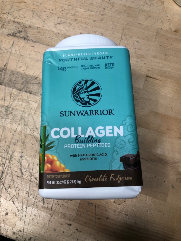 Photo 2 of *** EXP: 14 MAR 2024 ***   *** NON-REFUNDABLE***   *** SOLD AS IS***
Sunwarrior Vegan Collagen Peptides Powder Plant Based Vegan Organic Collagen Hyaluronic Acid Biotin No Sugar Dairy or Soy Non GMO (Tahitian Vanilla) (1 KG)
