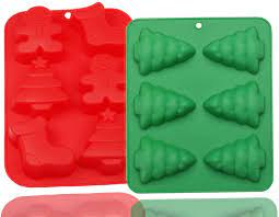 Photo 1 of 2 PCS Christmas Chocolate Molds Silicone Mold (2 PACKS)