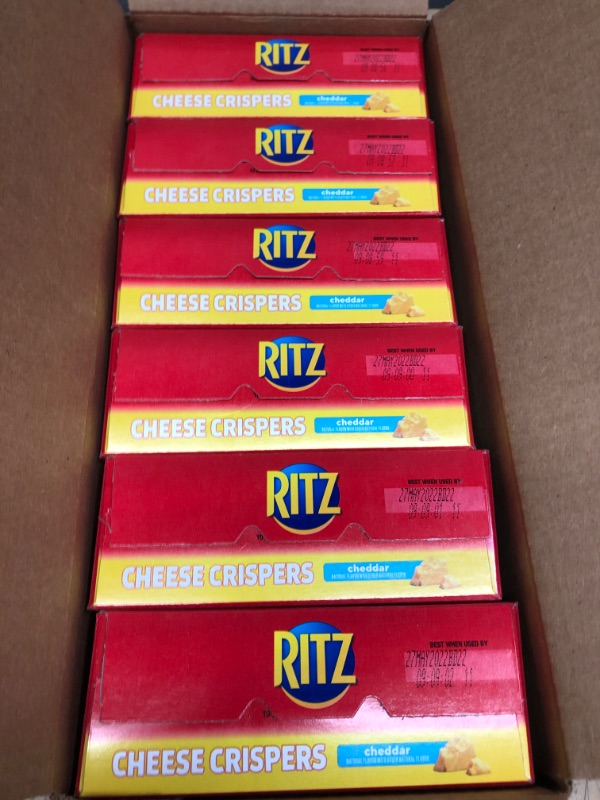 Photo 2 of **EXPIRES MAY 2022** Ritz Crispers Cheddar Chips, Cheese, 6 Count (Pack of 1)
