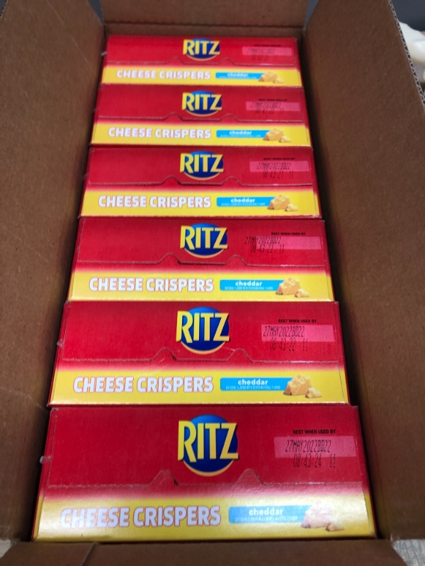 Photo 2 of **EXPIRES MAY 2022** Ritz Crispers Cheddar Chips, Cheese, 6 Count (Pack of 1)
