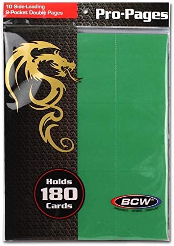 Photo 1 of ** SETS OF 3**
BCW Supplies Green Double-Sided 9-Pocket Pages Holder
