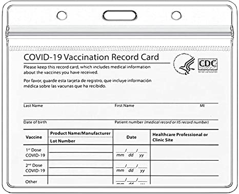 Photo 1 of ** SET OF 2**
20 Pack-CDC Vaccination Card Protector 4 X 3 Inches Immunization Record Vaccine Cards Clear PVC Badge Holders Plastic with Waterproof Type Resealable Zip and 20 Pack Breakaway Lanyards (20)

