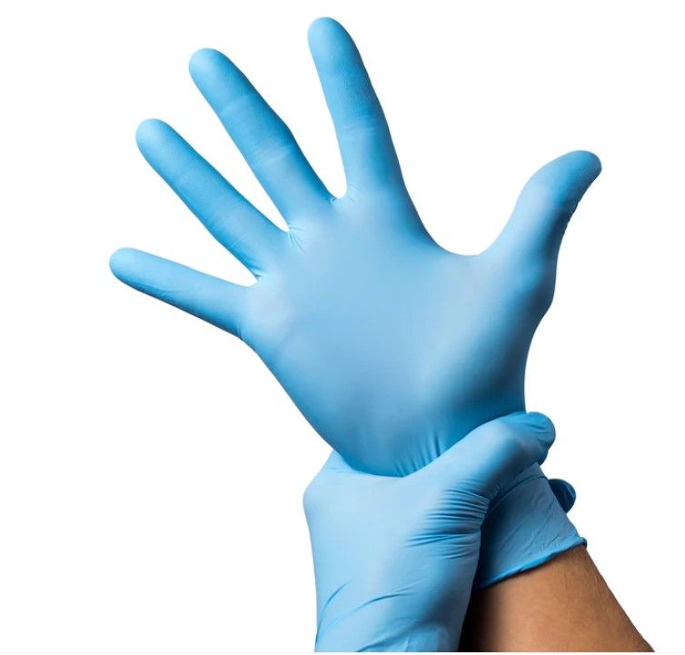 Photo 1 of ** SETS OF 3**
PERFECT STIX QUALITY WOOD PRODUCT MEDIUM BLUE NITRILE EXAM GLOVES PACKAGE OF 100