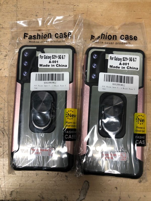 Photo 1 of ** SETS OF 2**
FYY for Samsung Galaxy S21+ Plus Case 5G, [Kickstand Ring Holder] Crystal Clear Phone Case Heavy Duty Protection Bumper Case Cover Support Magnetic Car Mount for Galaxy S21+ Plus 6.7” Rose Gold