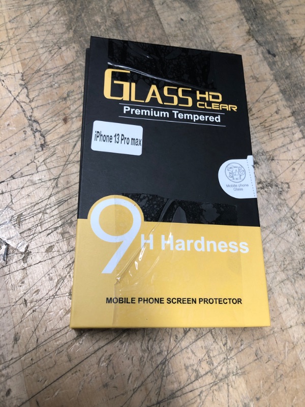 Photo 2 of ** SETS OF 2**
[3 Pack] Glass Screen Protector for iPhone 13 Pro Max 5G, [Bubble-Free] [Anti-Scratch] [9H Hardness] [HD Clear] Premium Tempered Glass Film for iPhone 13 Pro Max 5G 6.7''
