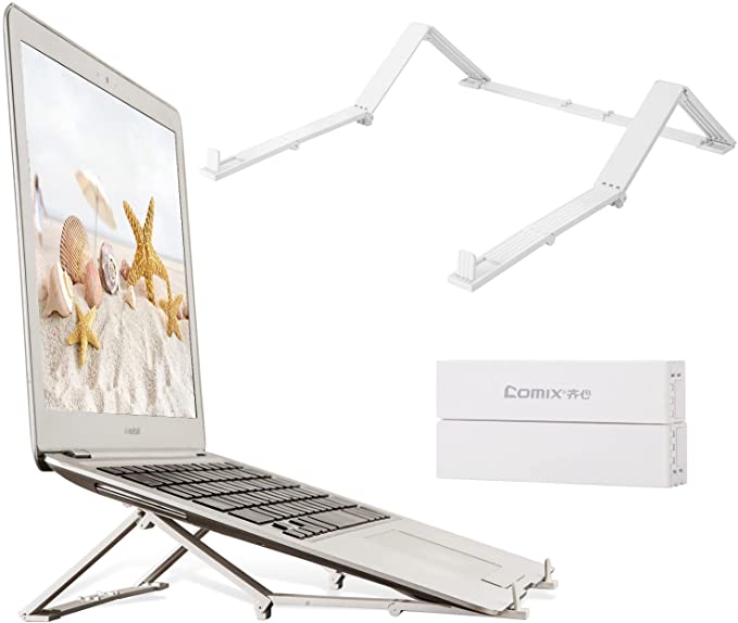 Photo 1 of ** SETS OF 2**
Comix Portable Laptop Stand for Desk - Adjustable Foldable Plastic Laptop Stand Riser, Compatible with MacBook Air Pro, HP, Lenovo, Dell, More 9-15.6” Laptops, Tablets, and Phones, ?White
