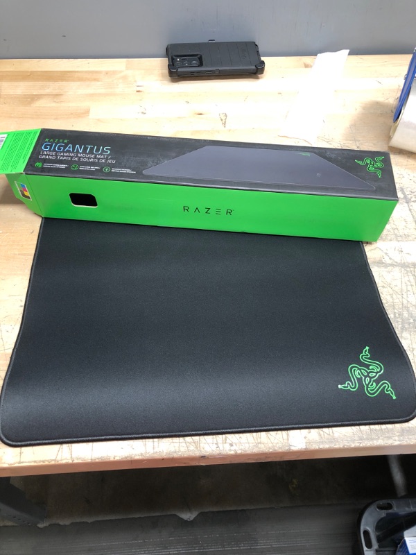 Photo 2 of Razer Gigantus: Ultra Large Size - Optimized Gaming Surface - 5 mm Thick Rubberized Base - Cloth Esports Gaming Mouse Mat