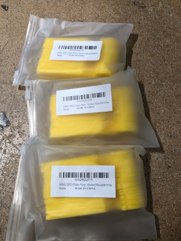 Photo 2 of ** SETS OF 3**
AYRXG 50PCS Plastic Plants Tags, Gardening Label Prompt Card Hang Tag Waterproof Ring Set Plant Markers Reusable?Yellow?
