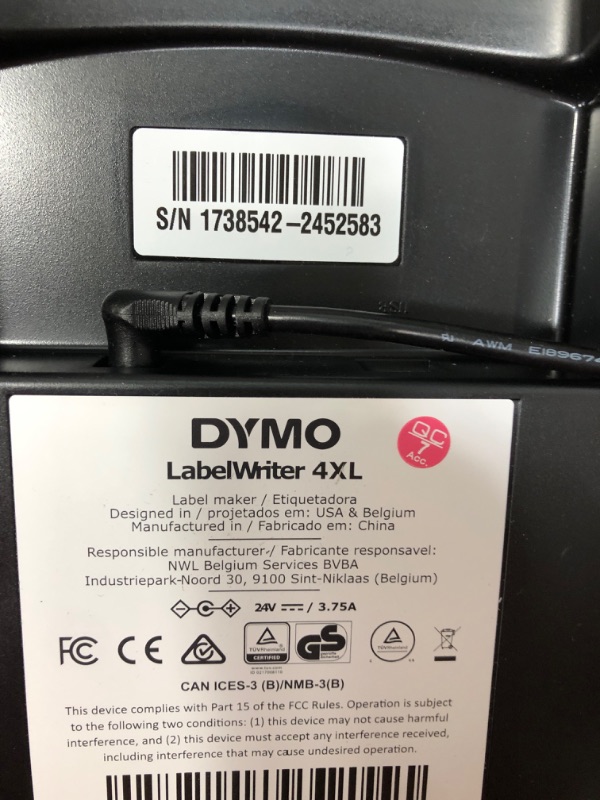 Photo 3 of DYMO 1755120 LabelWriter 4XL Thermal Label Printer