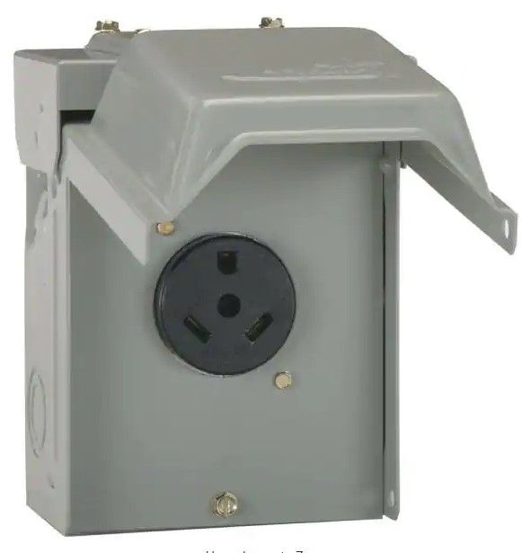 Photo 1 of GE Energy Midwest Electric Surface Mount Outdoor Power Outlet Panel, 30 Amp