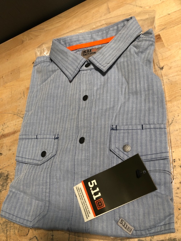 Photo 2 of 5.11 Tactical Men's Cotton Fabric Herringbone Short Sleeve Shirt