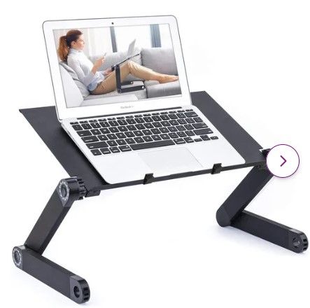 Photo 1 of Adjustable Laptop Stand Table for Office, RAINBEAN Portable Lap Desk Stand Compatible Notebook Tablets MacBook,Foldable Lift Bracket Aluminum Ergonomics Design,Office or Home Desk Suitable for Ipad  by RAINBEAN