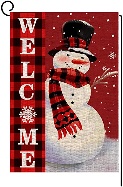 Photo 2 of ***CHRISTMAS BUNDLE** NON REFUNDABLE 

12 oz Merry Christmas Party Cups (30 count) – Merry Christmas Disposable Clear Plastic Cups for Christmas Party Decoration, Party Supply Drinkware 

Welcome Christmas Garden Flag Double Sided Snowman with Buffalo Pla