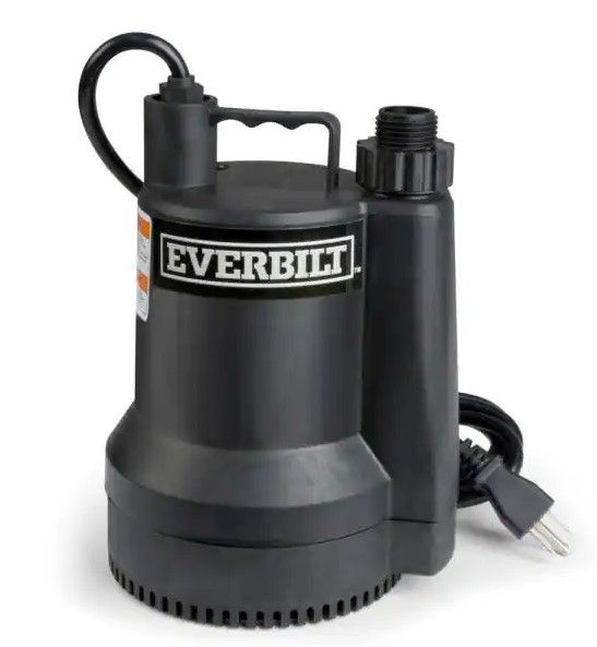 Photo 1 of Everbilt
1/6 HP Plastic Submersible Utility Pump
