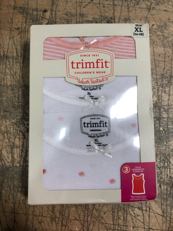 Photo 2 of 3-Pack Scoopneck Undershirt 100% Combed Cotton-Pink/White (SIZE XL)