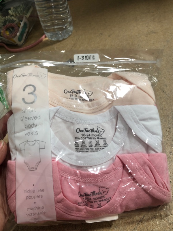 Photo 2 of 123 Bear Baby 3-Pack Soft Cotton Spandex bodysuits 18-24 M
