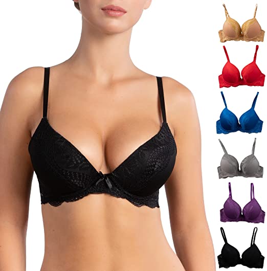 Photo 1 of Alyce Ives Intimates Womens Lace Trim Bra, Petite to Plus Size, Pack of 6 34b
