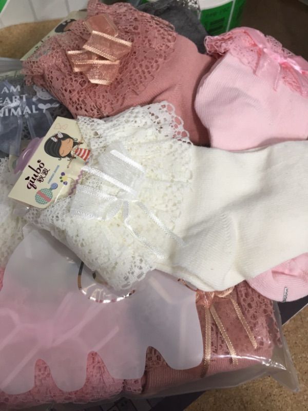 Photo 1 of 10 PAIRS OF GIRLS MED   LACE SOCKS    SOLD AS-IS    NO REFUND NO RETURNS