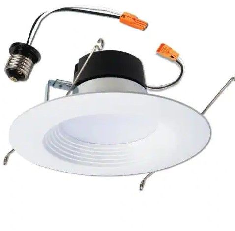 Photo 1 of 3PCKS OF LT56 Series 5 in. ./6 in. Selectable CCT(3000-5000K) Integrated LED, White Recessed Light, Dimmable Retrofit Trim
