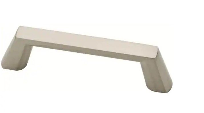 Photo 1 of 4PCKS OF Soft Modern 3-3/4 in. (96mm) Center-to-Center Satin Nickel Drawer Pull
