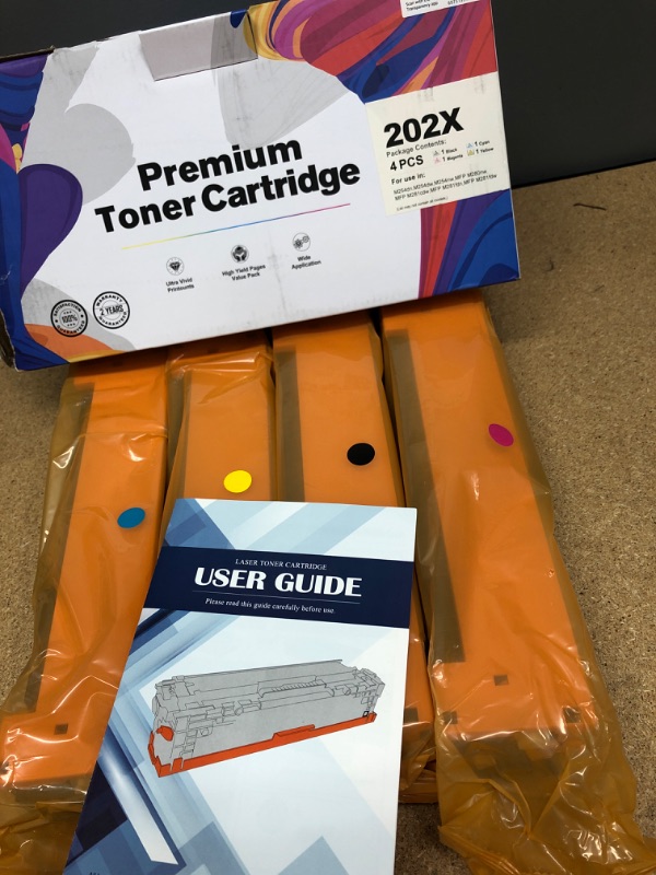 Photo 1 of PREMIUM TONER CARTRIDGE 202X (Black Cyan Magenta Yellow, 4-Pack)