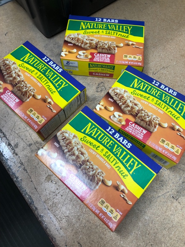 Photo 2 of **BEST BUY DATE:06/20/2022**NON REFUNDABLE** Nature Valley Granola Bars, Sweet and Salty Nut, Cashew, 1.2 oz, 12 ct 4 boxes 
