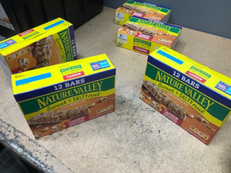 Photo 2 of **BEST BUY DATE:06/20/2022**NON REFUNDABLE** Nature Valley Granola Bars, Sweet and Salty Nut, Cashew, 1.2 oz, 12 ct 5 boxes

